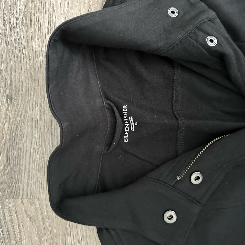 Eileen Fisher Black Button-Up Jacket
